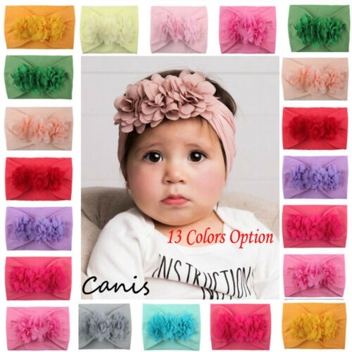 Kid Girl Baby Headband Toddler Lace Bow Flower Hair Band Accessories Headwear*1