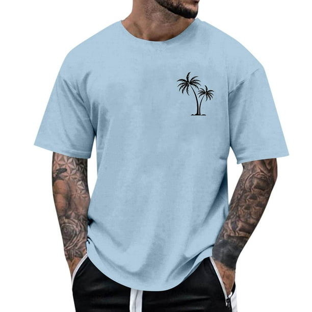 Tops para hombre, blusas y camisas de manga corta con cuello redondo para hombre, camisetas casuales con estampado de moda para hombre, blusa de manga corta, blusa de poliéster para hombre.