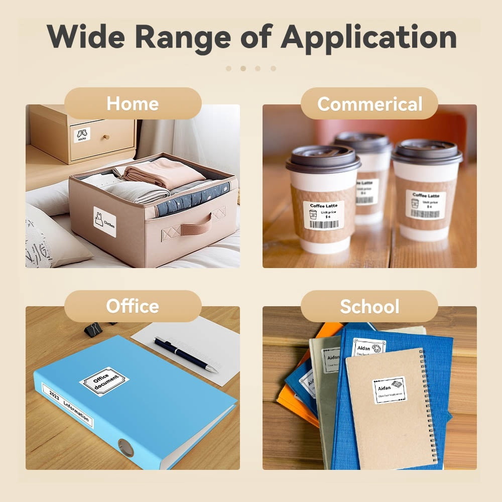 P50 Label Printer Portable Handheld Thermal Printer Mini Barcode QR Code Sticker Paper Label Machine ,Fast-Drying Ink with Crisp Output