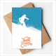 thumbnail image 1 of El deporte de esquiar con esquís Ski Pole Nota en blanco del sobre de la tarjeta de agradecimiento, 1 of 4