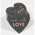 thumbnail image 2 of Inkdotpot Real Rose Gold Foil Made With Love Wedding Tags Favor Hang Paper Tags 50 Pieces, 2 of 6