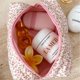 thumbnail image 5 of Bolsa de cosméticos con diseño floral rosa, bolsa de viaje con cremallera para guardar productos para el cuidado de la piel, bolsa de almacenamiento portátil, bolsa suave, 5 of 5