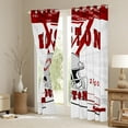 thumbnail image 3 of Manfei American Football City Curtains for Living Room,Houston Blackout Curtains Set of 2 (52x84),Gray Rugby Helmet Curtains and Drapes (52x84) For Boys,Lightweight Room Decoration, 3 of 6