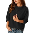 thumbnail image 5 of VBVC Women's Cotton Linen Cowl Neck Blouse , Ladies' Long Sleeve Tunic Top , Casual Summer Work Shirts For Women, S-2XL, 5 of 8