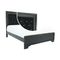 thumbnail image 2 of Benjara Padded Crystal Tufted Full Size Headboard and Low Footboard, Black, 2 of 3