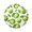 Cartoon Green Apples Pattern, variant on 15.4" Round Placemat Set of 1 Polyester Fabric Place Mats Non-Slip Dining Kitchen Table Mats for Kitchen Party Decor Vibrant Garden Filled