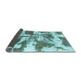 thumbnail image 2 of Ahgly Company Indoor Round Abstract Light Blue Modern Area Rugs, 4' Round, 2 of 4