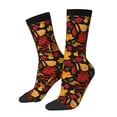 thumbnail image 1 of Fotbe Autumn Maple Leaves A Calcetas Largas con Estampado para Hombre y Mujer – Calcetas de Compresión Transpirables y Elásticas, Viajar y Uso Diario Talla 5-11, 1 of 6