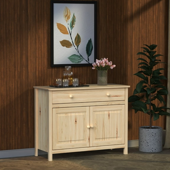 From the Tree Furniture Modern Solid Wood Buffet Cabinet with Storage for Dining Room