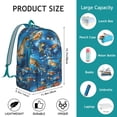 thumbnail image 4 of Marine Animal Sea Turtle Pattern Lightweight Travel Backpack Vintage Style Canvas Bookbag with Tropical Nautical Print Comfortable Carrying and Anti-theft Multifunctional Features for School and Outdo, 4 of 5
