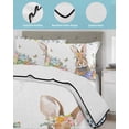 thumbnail image 3 of Twin Quilt Bedding Set, Easter Bunny Reversible Summer Quilt 3 Pieces, Colorful Easter Eggs Eucalyptus Leaves Weeping Lightweight Bedspreads Coverlets with 2 Pillow Shams for All Seasons, 3 of 5