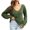 Army Green, variant on Aoochasliy Womens Sweaters Pullover Design Button Raglan Long Sleeve Knit