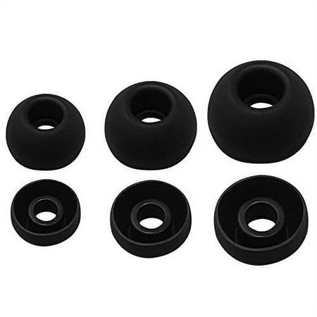 Replacement Earbuds for PowerBeats 3 and Power Beats 2 Wireless In-Ear Headphone Replacement 6PC (Small Medium Large) Ear Buds Ear Gel Earbuds for Beats by DR DRE (Black)