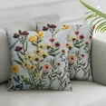 thumbnail image 3 of nygtbtfer Pack of 2 Embroidered Decorative Pillowcases Throw Pillow Cushion Cases Square Pillow Case White, 3 of 7