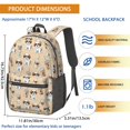 thumbnail image 3 of Shih Tzu and Coffee Beige Pattern 17" Waterproof Oxford School Backpacks for Teens, S-Shape Padded Straps, for School, Travel, Hiking, Camping, 3 of 5