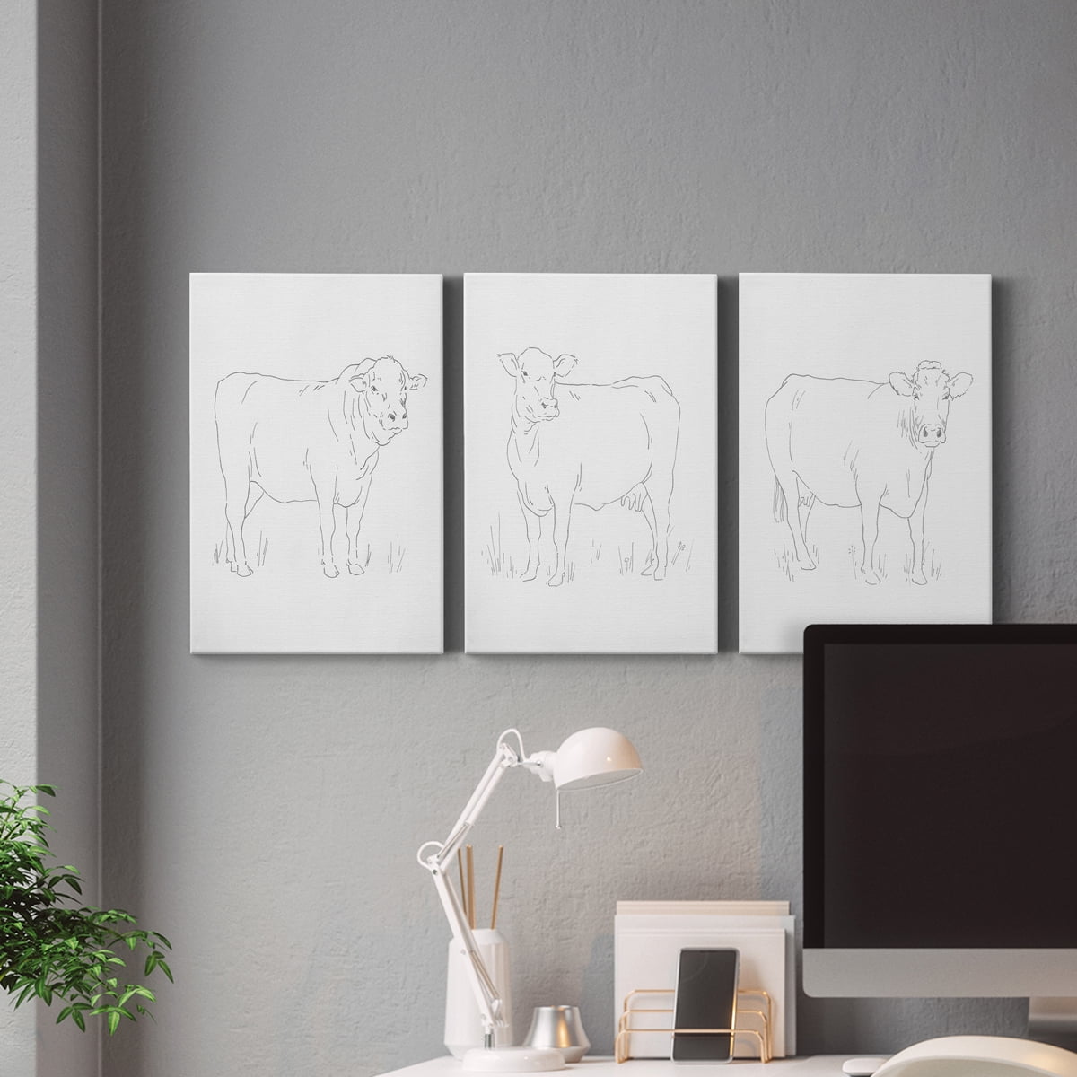 Limousin Cattle I Premium Gallery Wrapped Canvas - Ready to Hang - 8 x 12 Each