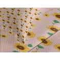 thumbnail image 4 of Ambesonne Floral Quilted Bedspread Set 3 Pcs, Sunflowers and Polygons Art, Queen Size, Multicolor, 4 of 5