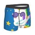 thumbnail image 3 of Balery Cool Unicorn Star Golden Men's Boxer Briefs, Soft and Breathable Cotton Underwear with nylon Waistband-X-Large, 3 of 9