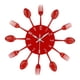 thumbnail image 4 of Reloj de pared creativo, reloj de pared, adorno artístico de Metal, reloj de Simple, reloj decorativo para la entrada del dormitorio, rojo, 4 of 9