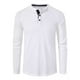 thumbnail image 3 of Camisas De Manga Larga De Algodón Henley Para Hombre, 3 of 4