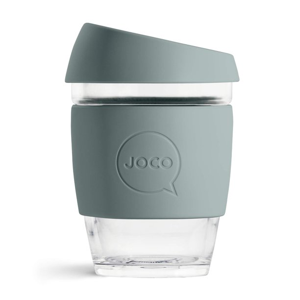Vaso JOCO de vidrio de borosilicato ecológico reutilizable de 350 ml