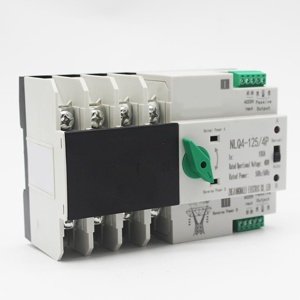 4P400V Dual Power Automatic Transfer Selector Switches Din Rail Ats-Pv Inverter