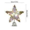 thumbnail image 3 of chaungfeng Iron Tree Topper, Luminous Five-Pointed Star, for Christmas Tree Decor, Holiday Lighting, Festive Display, 10"x8", 3 of 6