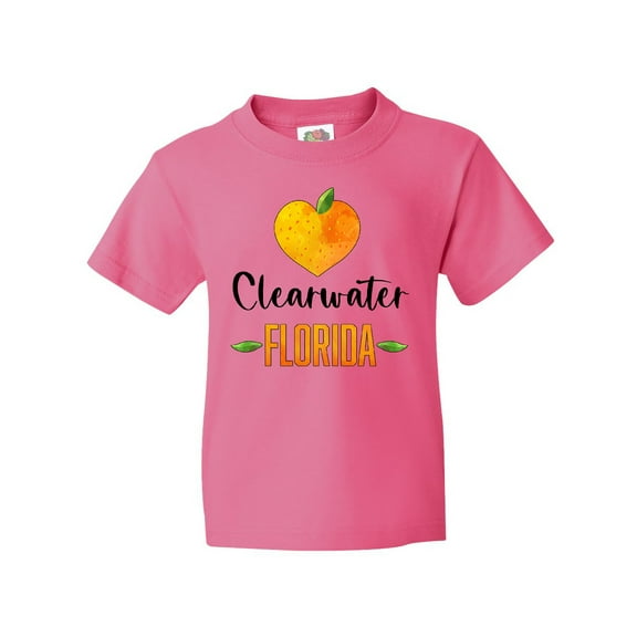 Inktastic Clearwater Florida Orange in Heart Youth T-Shirt