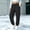 Black, variant on Sakmal Scrub Pants for Women Fleece Mid Waist Swaeatpants Cargo Elastic Bottom Elastic Loose Hiking Pants Khaki,S