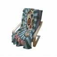 thumbnail image 4 of Sugar Skull Soft Flannel Fleece Blanket, Graphic Sugar Skull Ornamented with Diamond Leaf and Heart Shapes for Carnival, Cozy Plush for Indoor and Outdoor Use, 60" x 80", Multicolor, by Ambesonne, 4 of 6