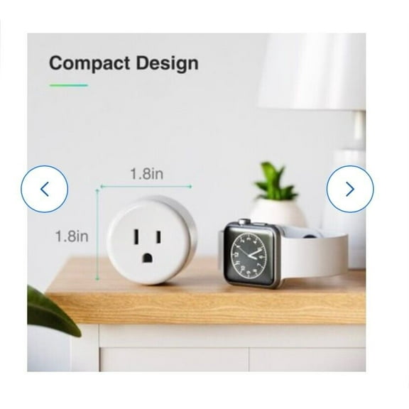 White 4 Pack Smart Plug, Wifi Mini Socket Outlet, Alexa Google Assistant Timer