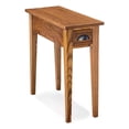thumbnail image 1 of Leick Furniture Table d'Appoint Étroite en Bois à Tiroir pour Bac, Fini Brun Candleglow, 1 of 7