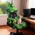 thumbnail image 3 of Jiueut Cat Shamrock Print Gaming Chair Cover with Armrest Cover, Dustproof Removable Computer Reclining Chair Slipcover Non Slip Desk Chair Seat Protector Saint Patrick's Day Decor, 3 of 7
