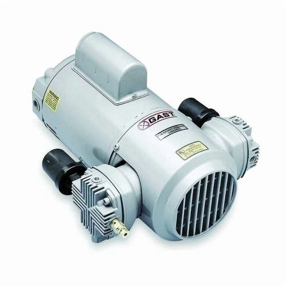 Gast Piston Air Compressor, 1/2HP, 115/230V, 1Ph 4HCC-40-M450X