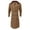 Brown, variant on Men's Double Breasted Trench Coat Plus Size Fall/Winter Woolen Long Coat For Thickened Double Breasted Trench Coat Winter Jackets