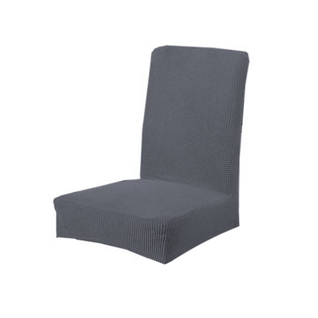 2 piezas de fundas para sillas divididas de grano de maíz, funda protectora sólida, Protector exterior, funda giratoria de estilo Simple para comedor, gris Inevent HA012477-08
