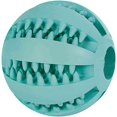 thumbnail image 1 of Cepillo de dientes de béisbol color menta, de caucho natural, 7 cm de diámetro para perros: masajea las encías, limpia y desgasta los dientes de la mascota. (Bolas de humo), 1 of 5