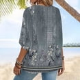 thumbnail image 6 of BODOAO Kimono Cardigans for Women,Casual Open Front 3/4 Sleeve Cardigan,Plus Size Lightweight Shawls Ruana Wraps Court Lock Spring and Solid Color Circle Short Sleeved Cardigan Casual Loose Top Grey M, 6 of 6