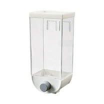 Beautynvta Dry Cereal Dispenser Wall Mounted, Airtight Clear Storage Container, Dry Food Dispenser Food Storage Container for Kitchen, 1 L