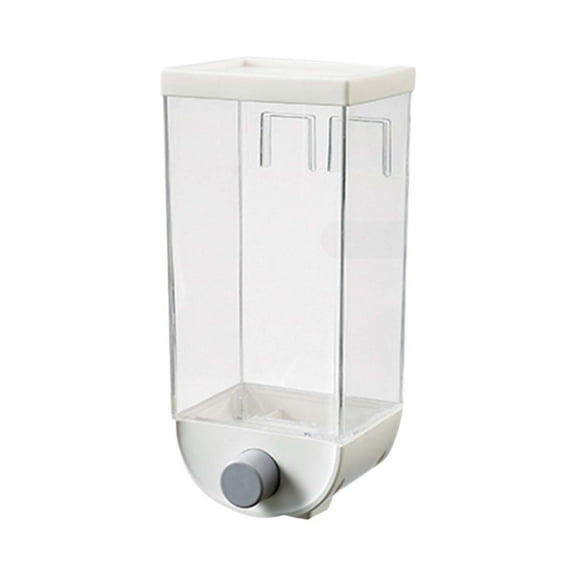 Beautynvta Dry Cereal Dispenser Wall Mounted, Airtight Clear Storage Container, Dry Food Dispenser Food Storage Container for Kitchen, 1 L