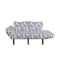 thumbnail image 2 of Safari Futon Couch, Savannah Nature Leopards with Exotic Flowers Boho Wild Life Theme Violets, Daybed with Metal Frame Upholstered Sofa for Living Dorm, Loveseat, Multicolor, by Ambesonne, 2 of 4
