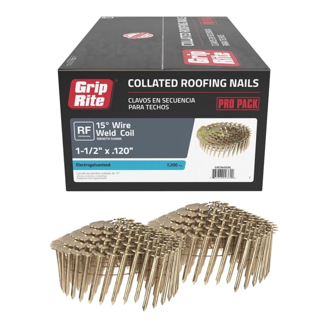 Clavos para techos Grip-Rite GRCR4DGAL, 1.5 pulgadas, galvanizados, 7.200 unidades