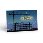 Commercial Construction Holiday Greeting Card - 12 Cards and Envelopes - Christmas - 18147