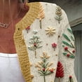 thumbnail image 6 of SNOWSONG Womens Cardigan Sweaters Womens Single Plush Art Floral Print Comfortable Knitted Cardigan Womens Sweaters Cardigans for Women Christmas Cardigan Z-Yellow5 L, 6 of 6