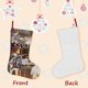 thumbnail image 3 of Los Colores Dentro Tema: Calcetines de Navidad, fino lino blanco para colgar en escaleras y chimenea, decoración navideña para el hogar, regalo de Navidad.54cm×38cm, 3 of 5