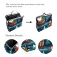 thumbnail image 3 of sled Elegant Microfiber Travel Wallet with Zinc Alloy Jaws for Men and Women - 4.3x4.7 Inches / 11x12 cm, 3 of 7