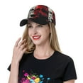thumbnail image 2 of Baseball Cap, Red And White Screaming Demon Skull Trucker Hats Women Dad Hat for Workouts - Baseball hat Adjustable Size, 2 of 7