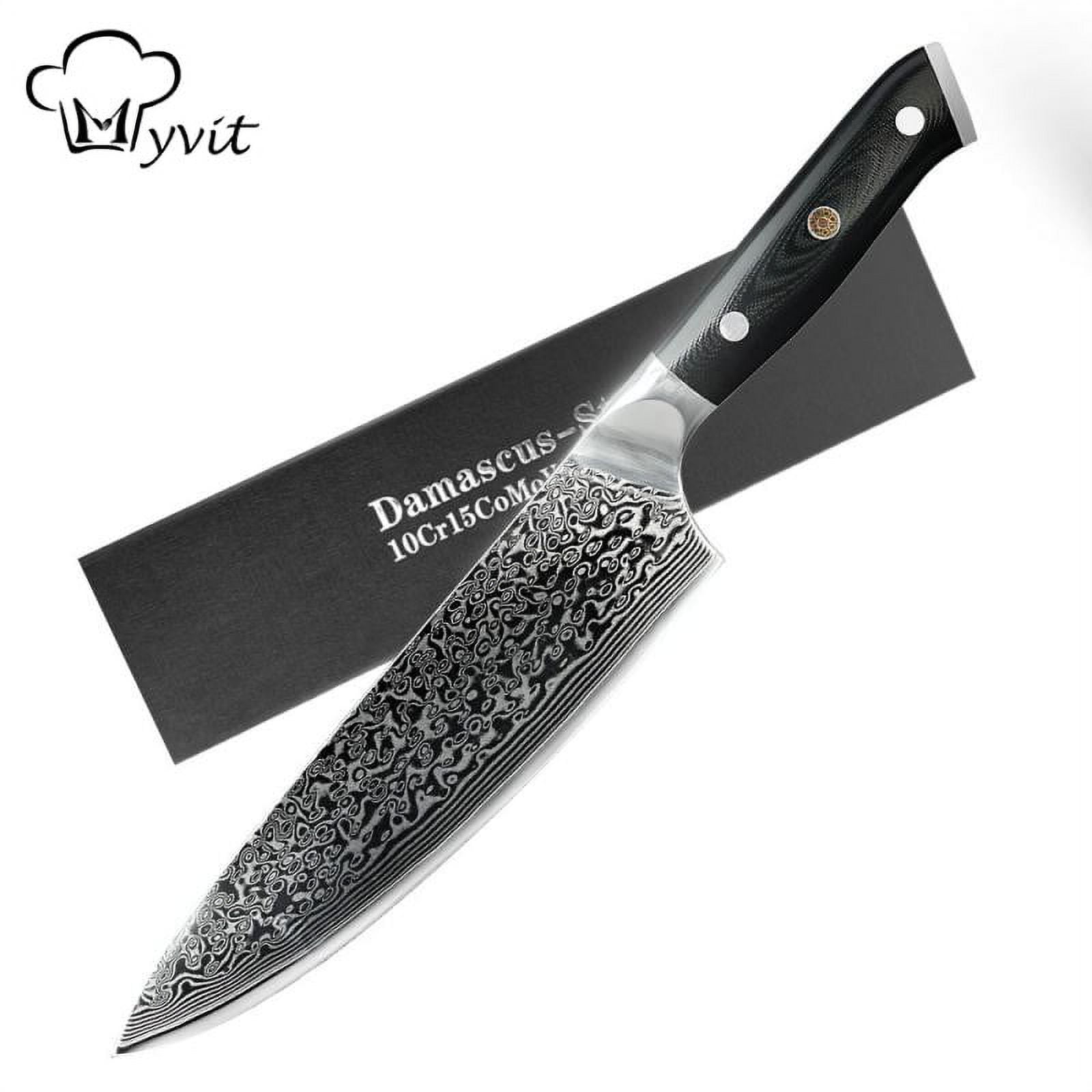 1pc 6 Inches Damascus Chef Knife, VG10 Stainless Steel, Razor Sharp, Stain  Resistance And Durable, Perfect For All-round Food Preparation