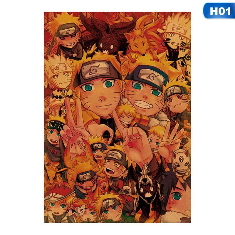 AkoaDa Naruto Shippuden Anime Game Poster Art Silk Fabric Print Sasuke
