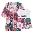 thumbnail image 3 of asddcavvf Bikinis Ensembles pour Femmes Ensemble Décontracté de Vacances Trois Pièces Couverture de Plage, 3 of 8